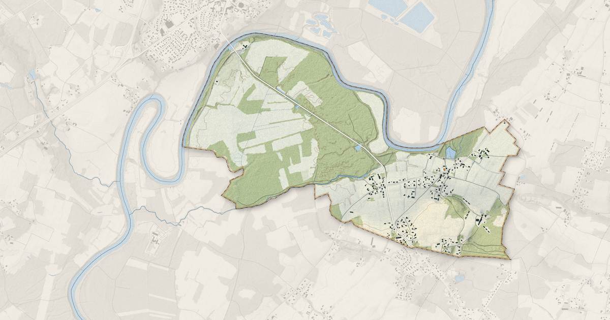 Portrait cartographique de Gousse : relief, eau, forêts, bâti et voies, calculés à partir des données de l'IGN