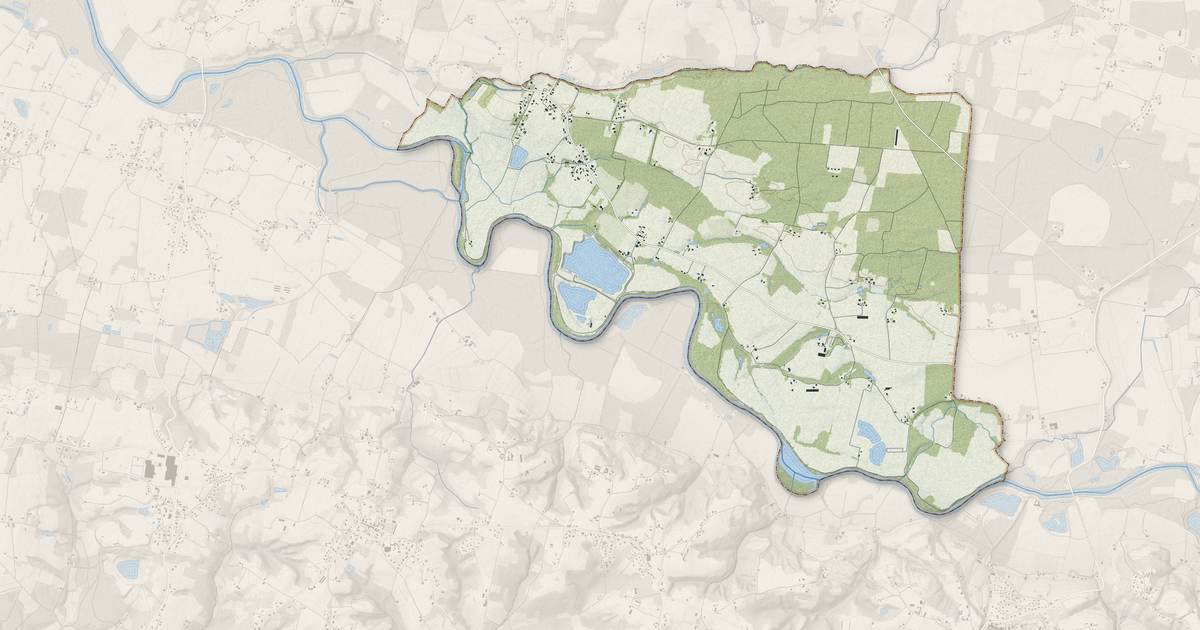 Portrait cartographique de Gouts : relief, eau, forêts, bâti et voies, calculés à partir des données de l'IGN
