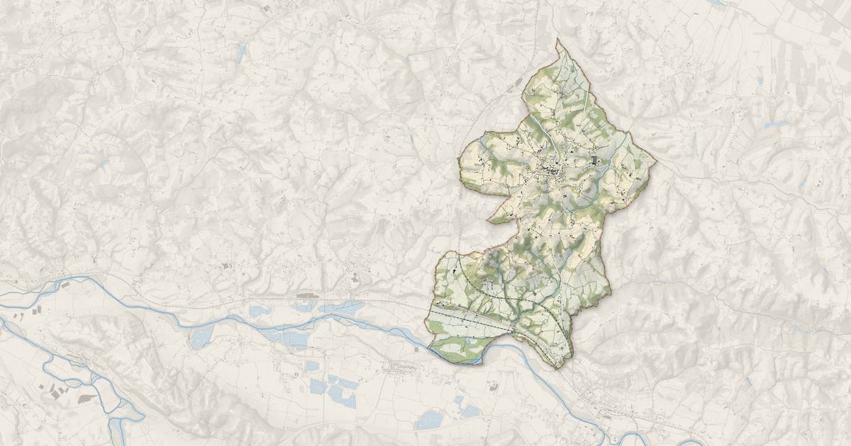 Portrait cartographique de Habas : relief, eau, forêts, bâti et voies, calculés à partir des données de l'IGN