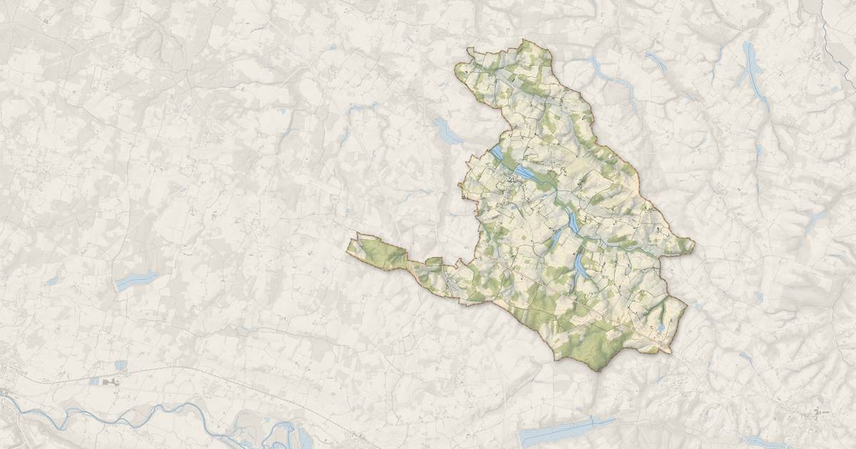 Portrait cartographique de Hontanx : relief, eau, forêts, bâti et voies, calculés à partir des données de l'IGN