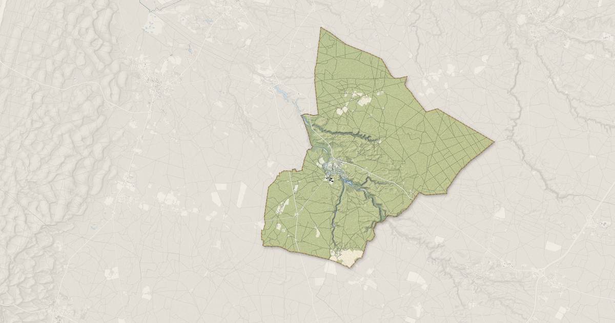 Portrait cartographique de Lévignacq : relief, eau, forêts, bâti et voies, calculés à partir des données de l'IGN