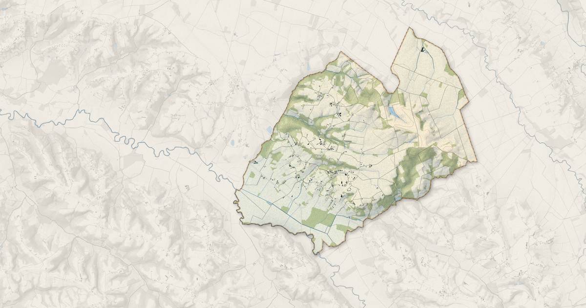Portrait cartographique de Mant : relief, eau, forêts, bâti et voies, calculés à partir des données de l'IGN