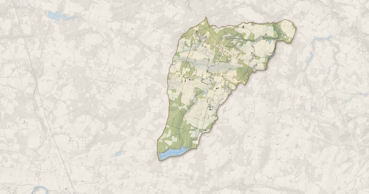 Portrait cartographique de Maurrin : relief, eau, forêts, bâti et voies, calculés à partir des données de l'IGN