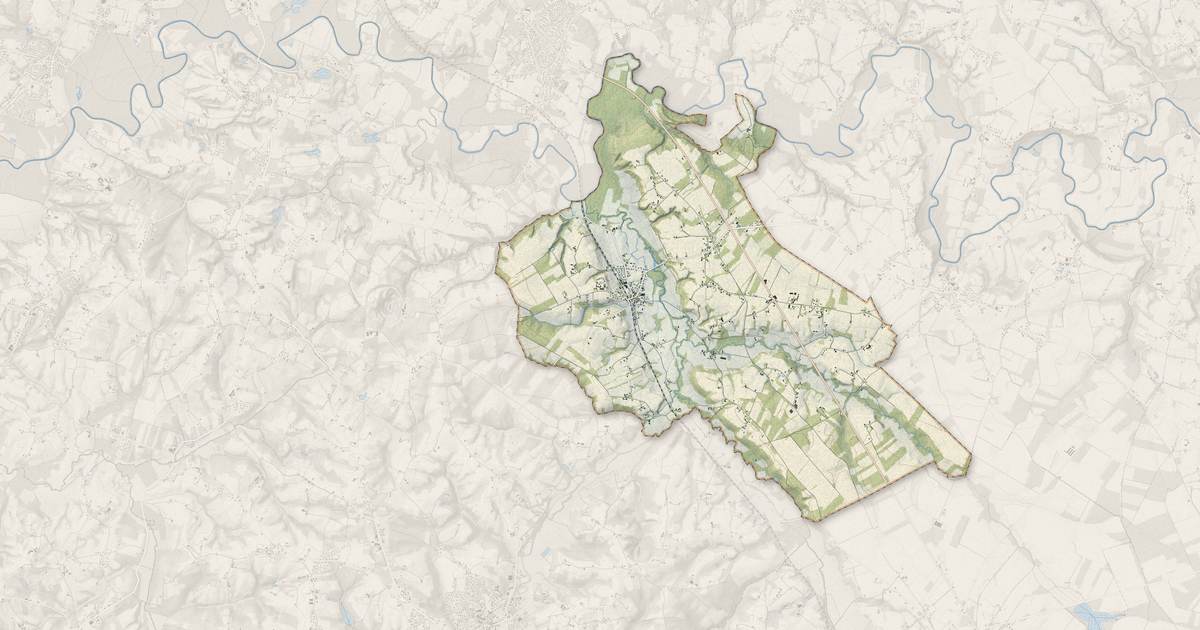 Portrait cartographique de Mimbaste : relief, eau, forêts, bâti et voies, calculés à partir des données de l'IGN