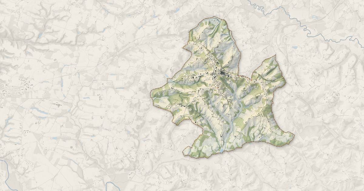 Portrait cartographique de Montfort-en-Chalosse : relief, eau, forêts, bâti et voies, calculés à partir des données de l'IGN