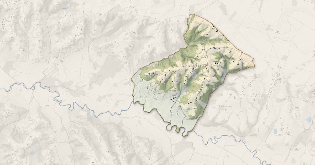 Portrait cartographique de Morganx : relief, eau, forêts, bâti et voies, calculés à partir des données de l'IGN