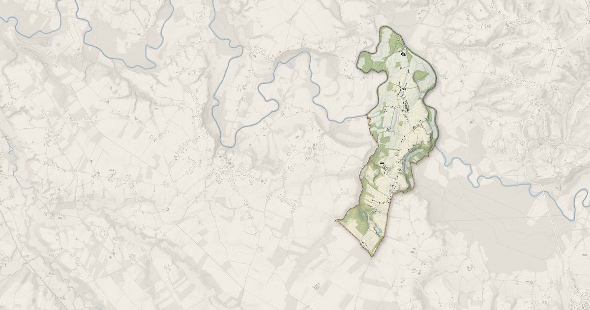 Portrait cartographique de Ozourt : relief, eau, forêts, bâti et voies, calculés à partir des données de l'IGN