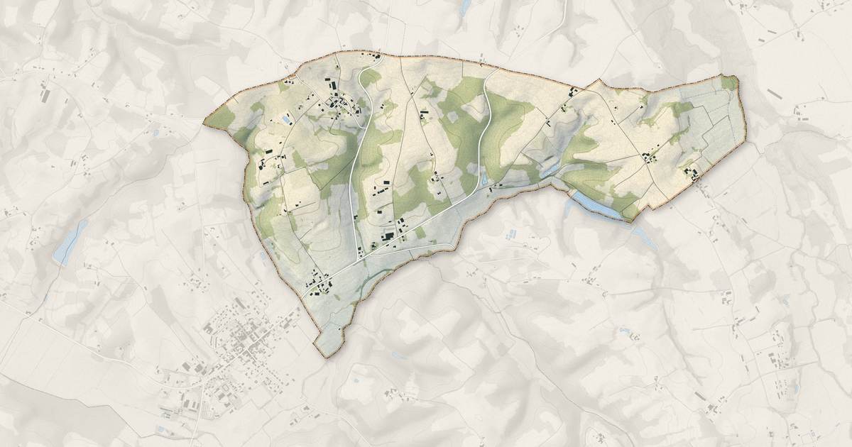 Portrait cartographique de Pécorade : relief, eau, forêts, bâti et voies, calculés à partir des données de l'IGN