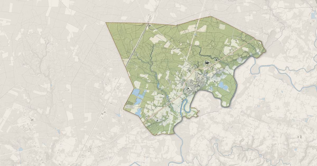 Portrait cartographique de Pontonx-sur-l'Adour : relief, eau, forêts, bâti et voies, calculés à partir des données de l'IGN
