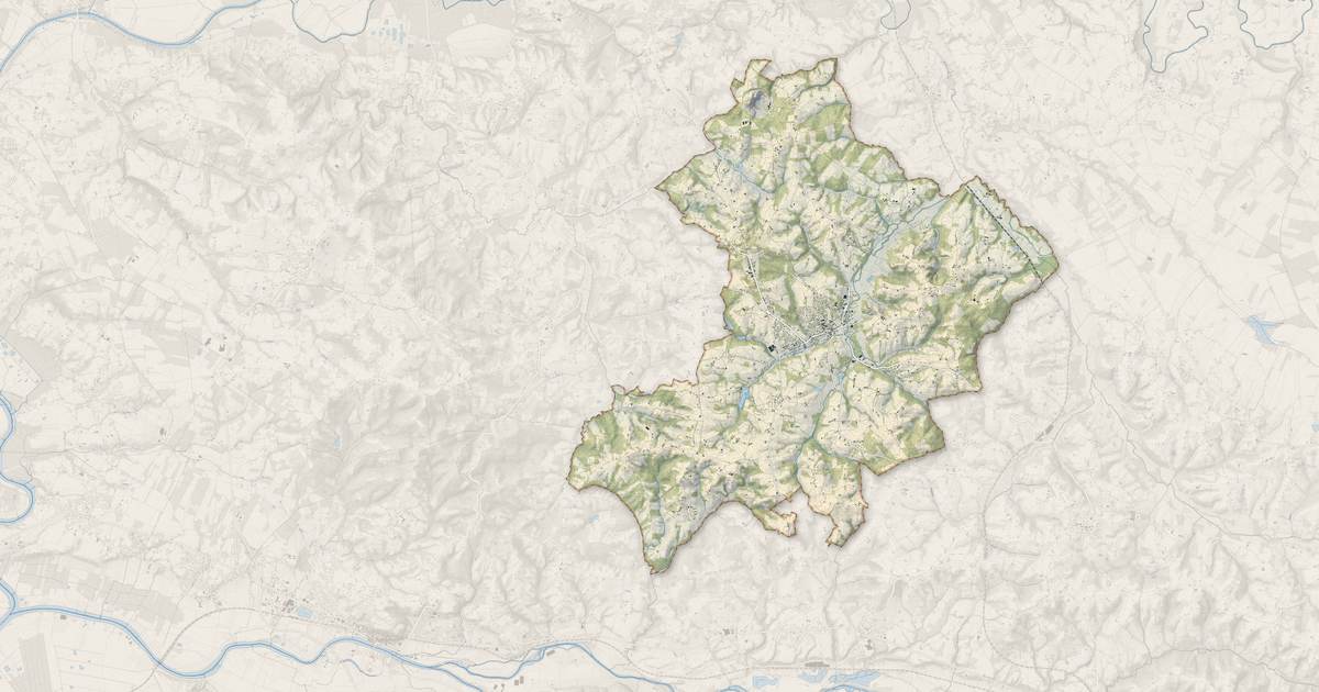 Portrait cartographique de Pouillon : relief, eau, forêts, bâti et voies, calculés à partir des données de l'IGN