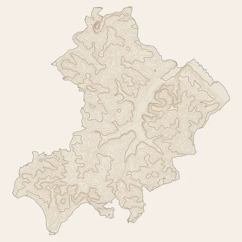 Pouillon : courbes de niveau