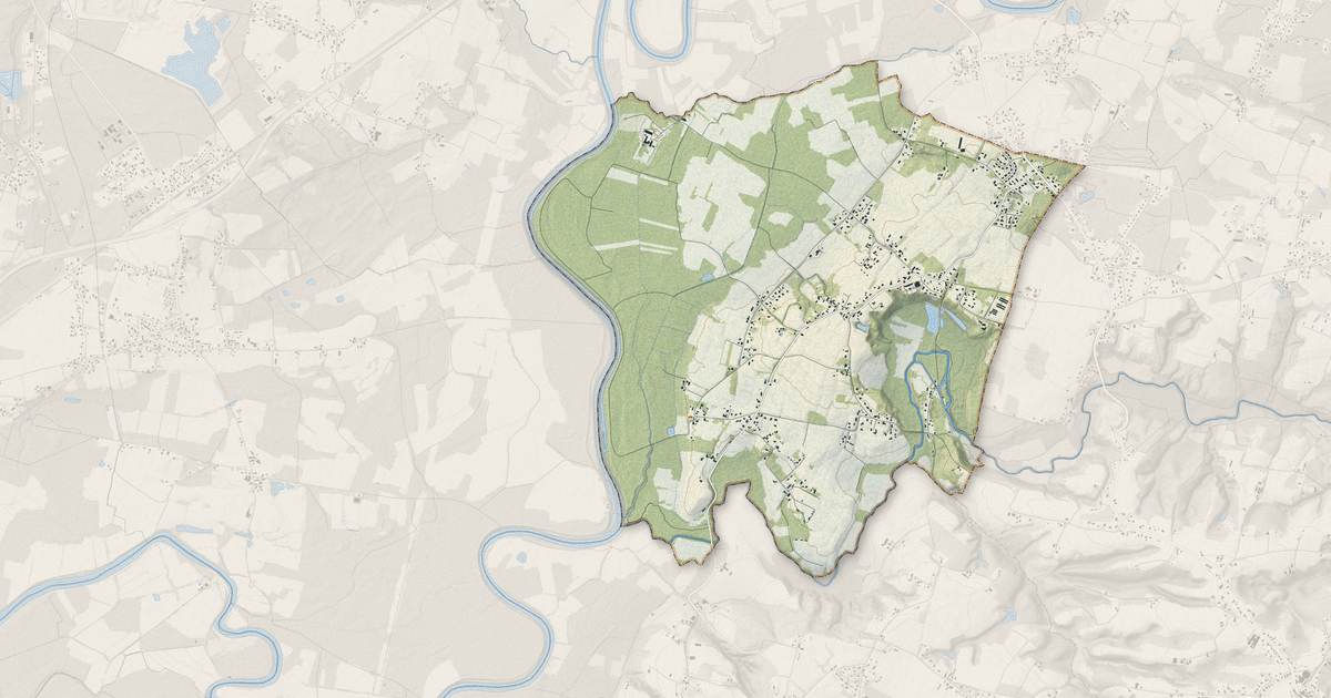 Portrait cartographique de Préchacq-les-Bains : relief, eau, forêts, bâti et voies, calculés à partir des données de l'IGN