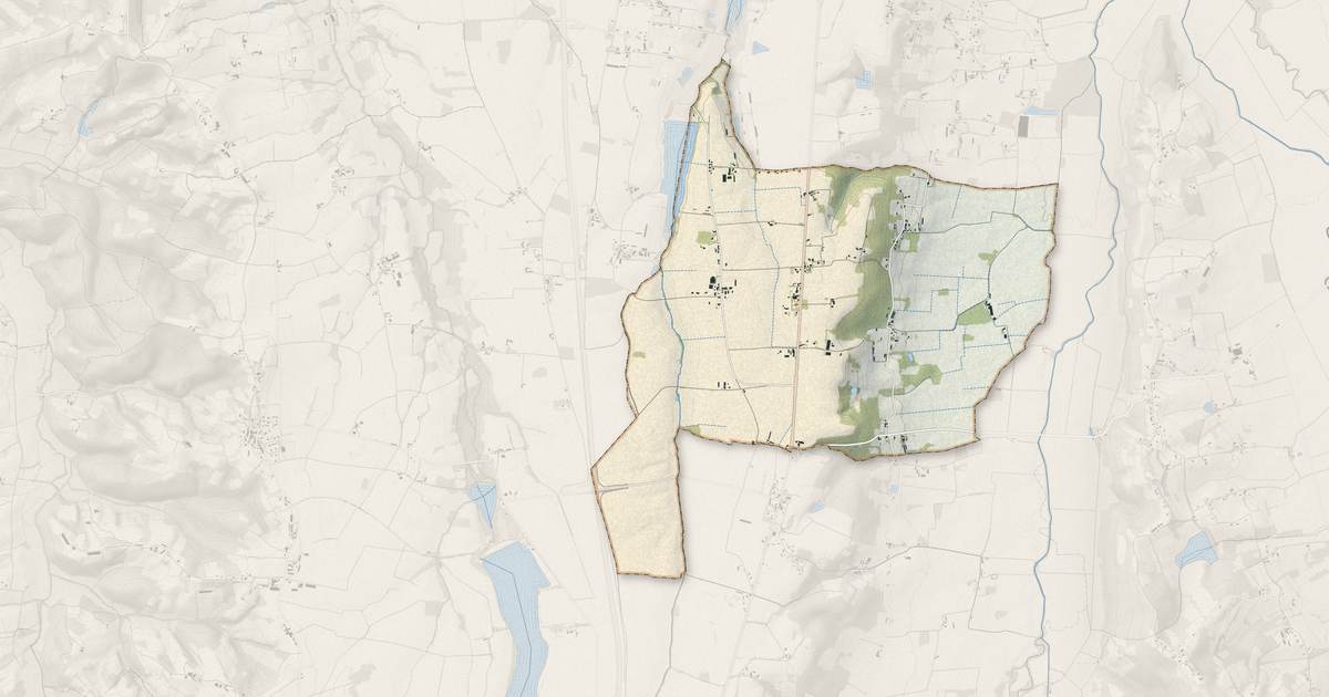 Portrait cartographique de Saint-Agnet : relief, eau, forêts, bâti et voies, calculés à partir des données de l'IGN