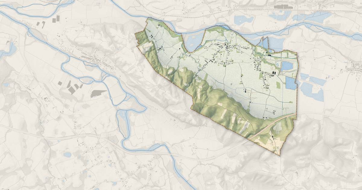 Portrait cartographique de Saint-Cricq-du-Gave : relief, eau, forêts, bâti et voies, calculés à partir des données de l'IGN