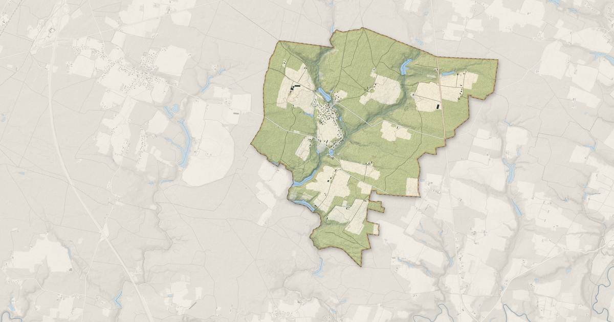 Portrait cartographique de Sainte-Foy : relief, eau, forêts, bâti et voies, calculés à partir des données de l'IGN