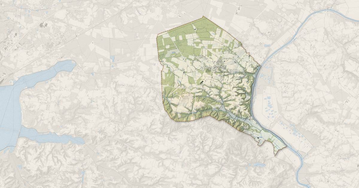 Portrait cartographique de Saint-Jean-de-Marsacq : relief, eau, forêts, bâti et voies, calculés à partir des données de l'IGN