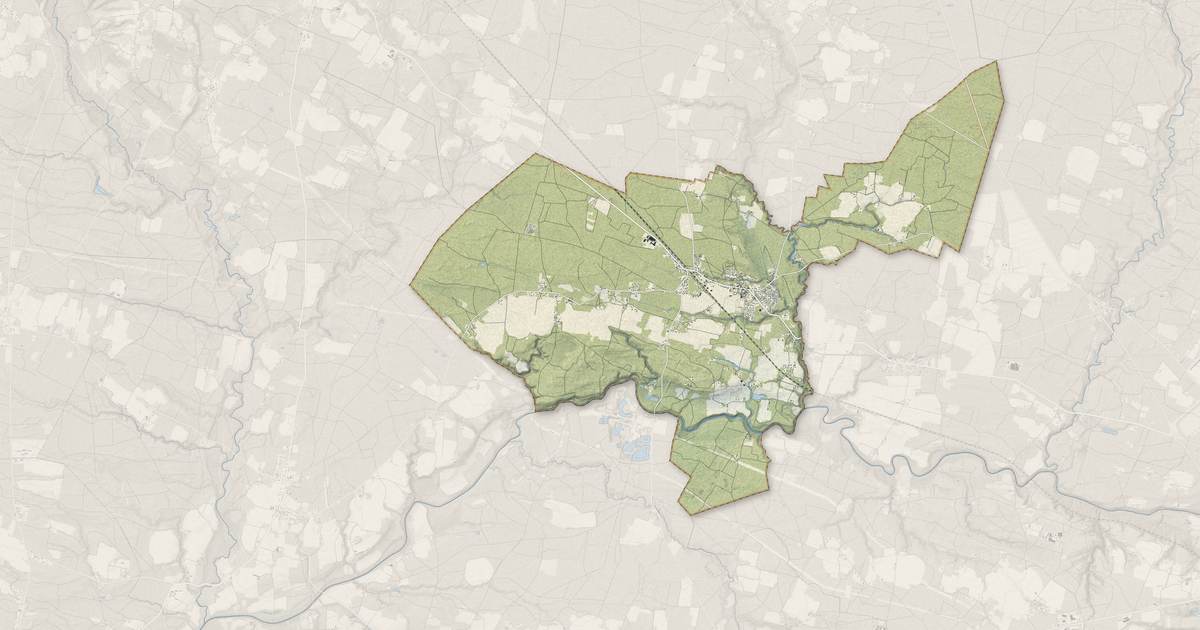Portrait cartographique de Saint-Martin-d'Oney : relief, eau, forêts, bâti et voies, calculés à partir des données de l'IGN