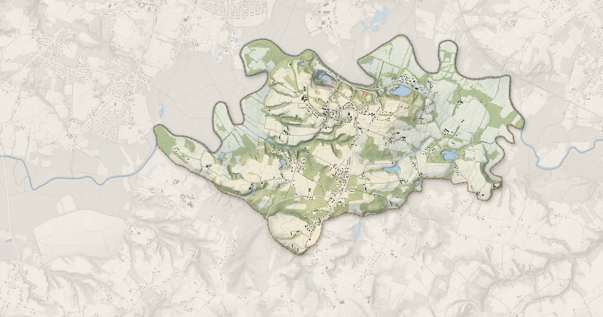 Portrait cartographique de Saint-Pandelon : relief, eau, forêts, bâti et voies, calculés à partir des données de l'IGN