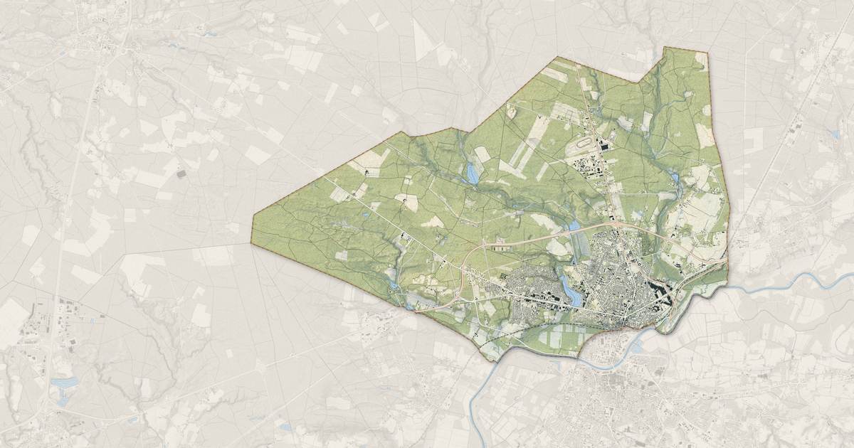 Portrait cartographique de Saint-Paul-lès-Dax : relief, eau, forêts, bâti et voies, calculés à partir des données de l'IGN