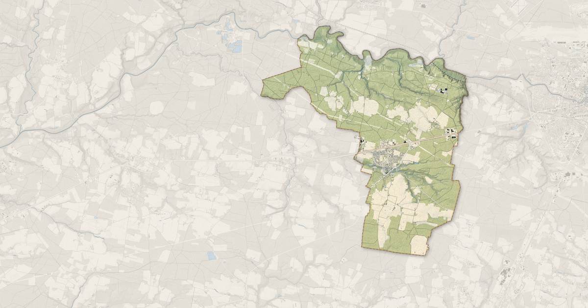 Portrait cartographique de Saint-Perdon : relief, eau, forêts, bâti et voies, calculés à partir des données de l'IGN