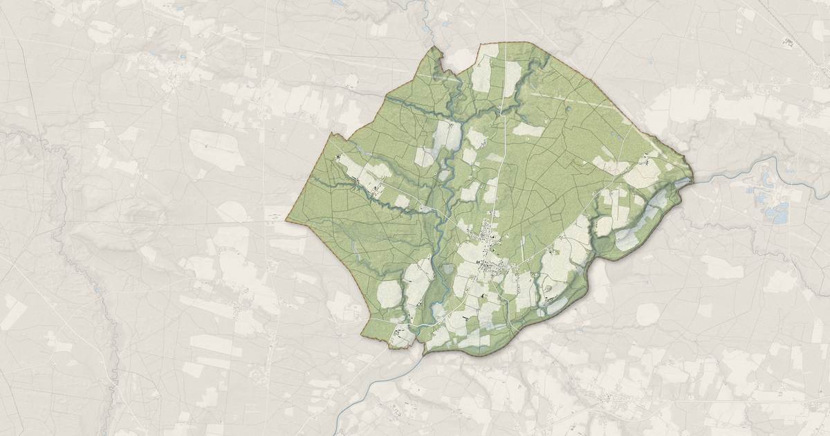 Portrait cartographique de Saint-Yaguen : relief, eau, forêts, bâti et voies, calculés à partir des données de l'IGN