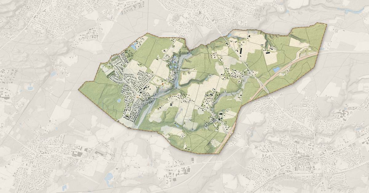 Portrait cartographique de Saubion : relief, eau, forêts, bâti et voies, calculés à partir des données de l'IGN