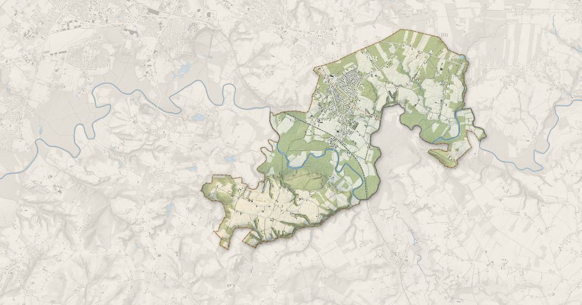 Portrait cartographique de Saugnac-et-Cambran : relief, eau, forêts, bâti et voies, calculés à partir des données de l'IGN