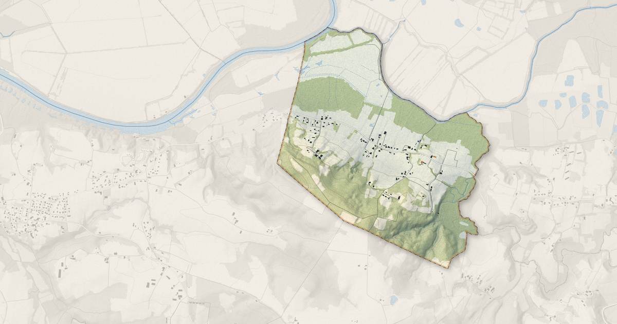 Portrait cartographique de Siest : relief, eau, forêts, bâti et voies, calculés à partir des données de l'IGN