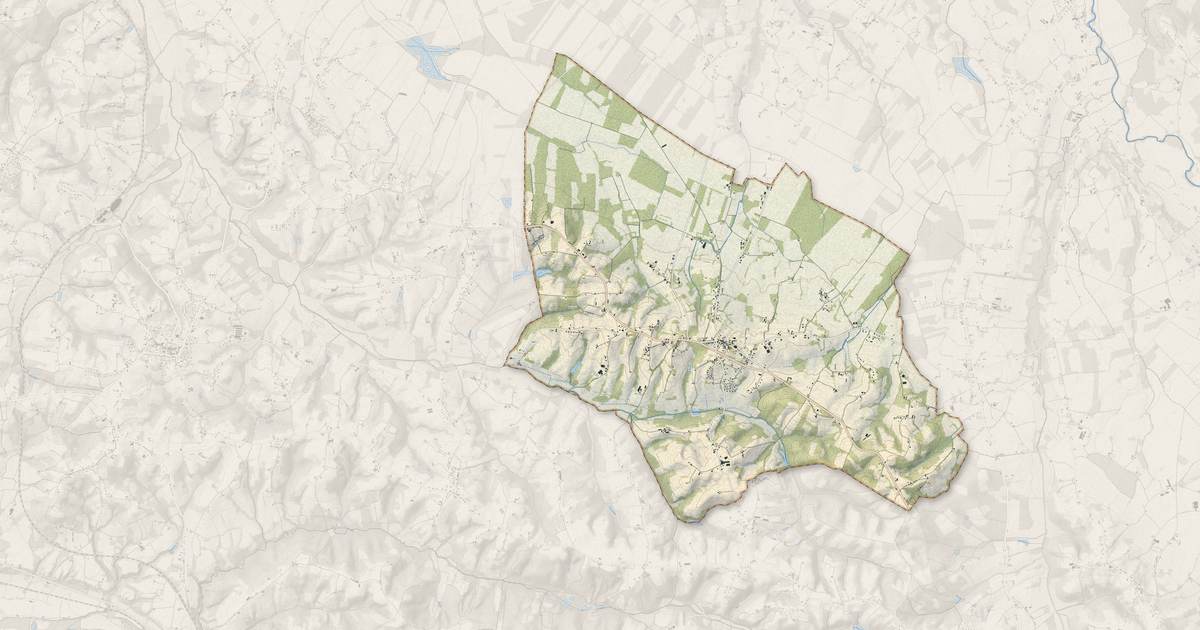 Portrait cartographique de Tilh : relief, eau, forêts, bâti et voies, calculés à partir des données de l'IGN