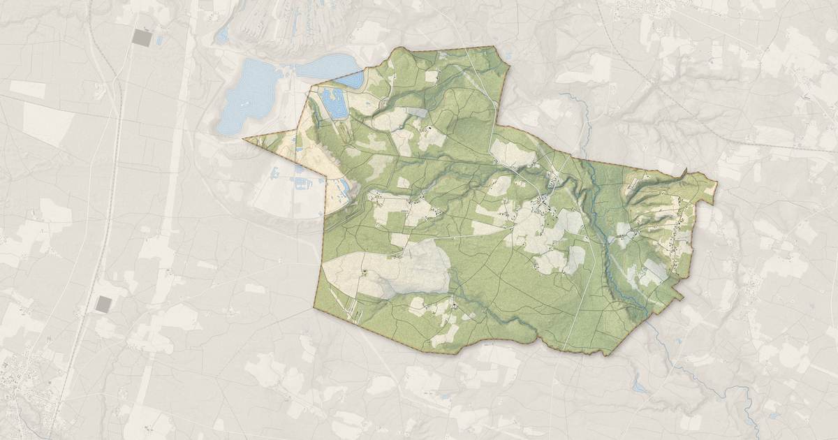 Portrait cartographique de Villenave : relief, eau, forêts, bâti et voies, calculés à partir des données de l'IGN
