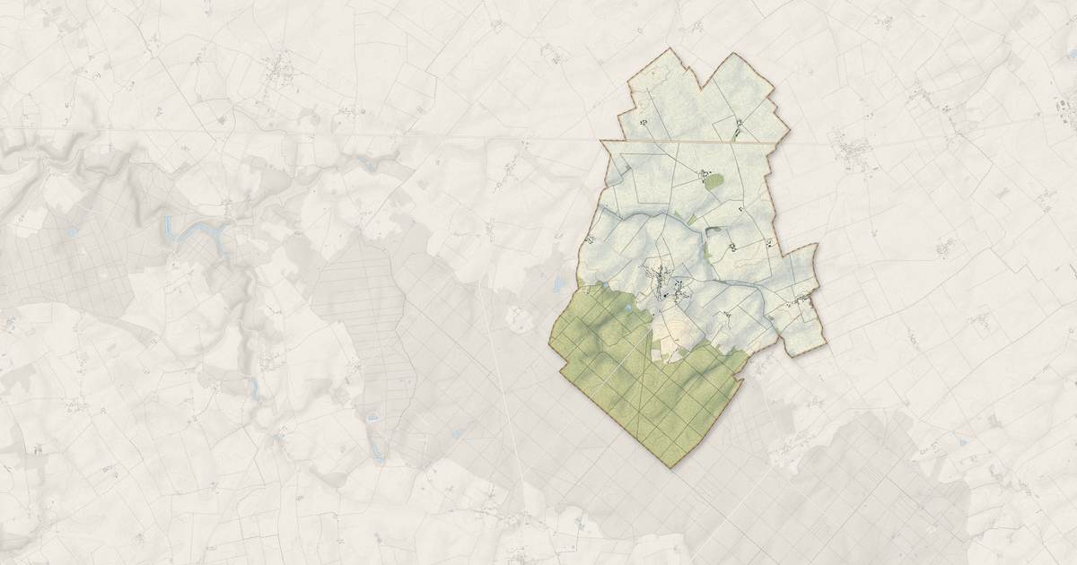 Portrait cartographique de Autainville : relief, eau, forêts, bâti et voies, calculés à partir des données de l'IGN