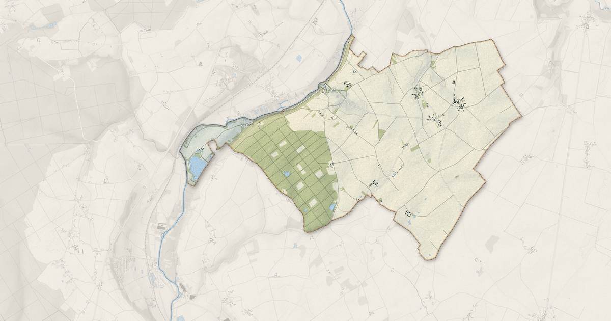 Portrait cartographique de Brévainville : relief, eau, forêts, bâti et voies, calculés à partir des données de l'IGN