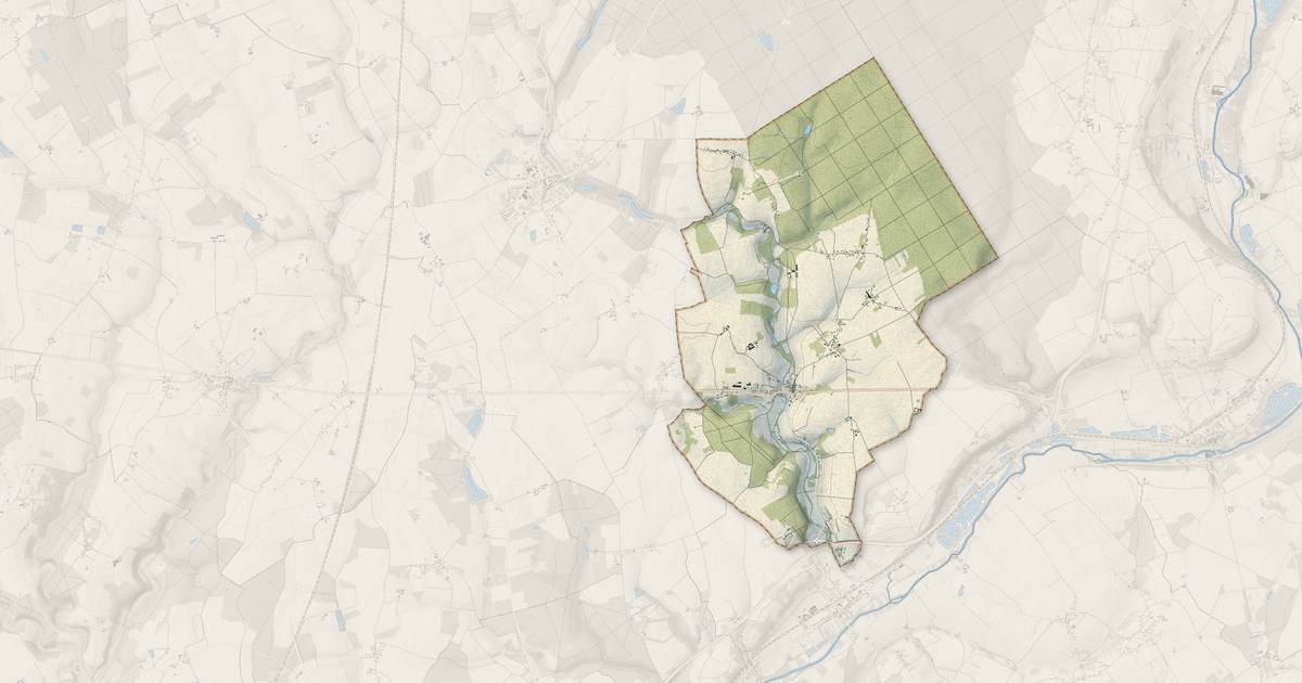 Portrait cartographique de Busloup : relief, eau, forêts, bâti et voies, calculés à partir des données de l'IGN