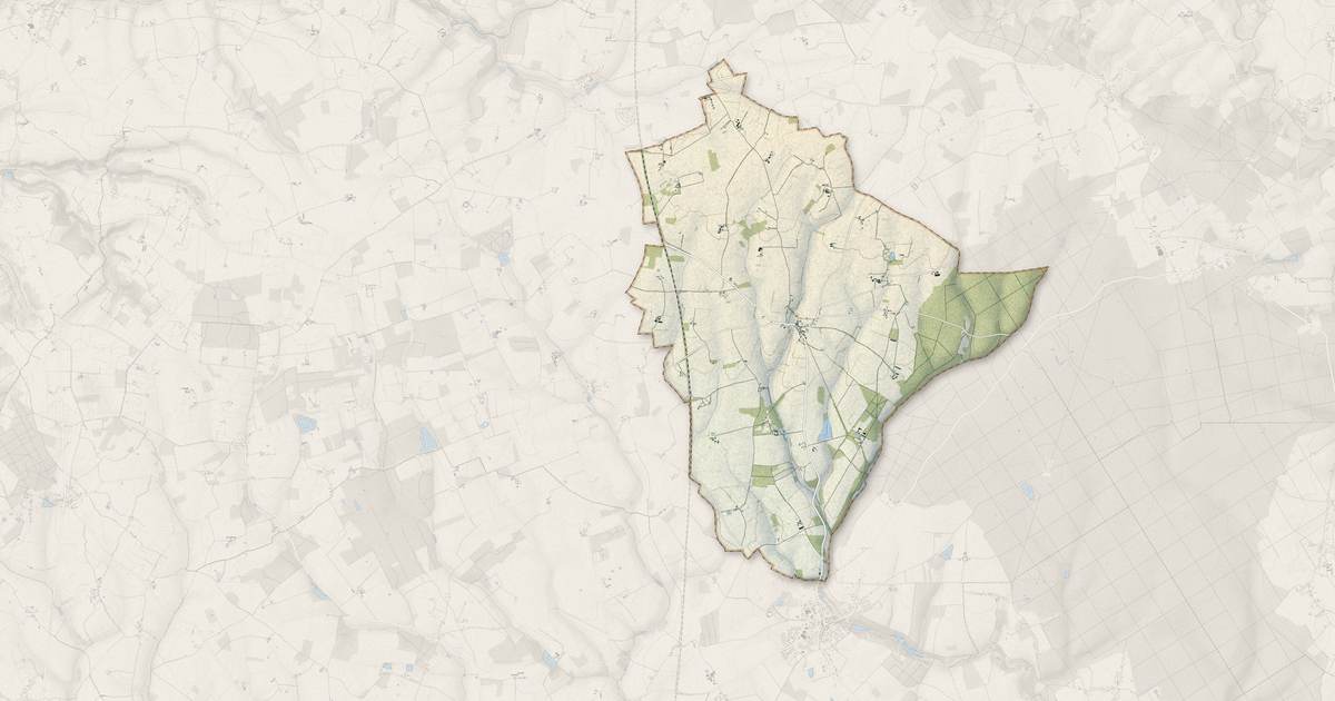 Portrait cartographique de Chauvigny-du-Perche : relief, eau, forêts, bâti et voies, calculés à partir des données de l'IGN