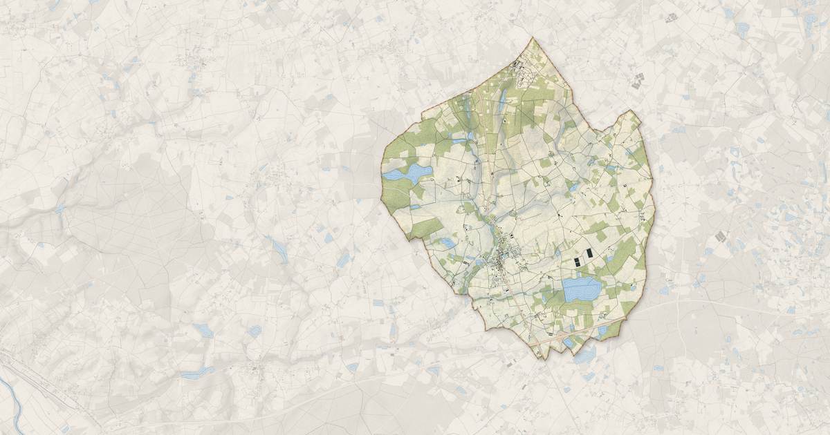 Portrait cartographique de Chémery : relief, eau, forêts, bâti et voies, calculés à partir des données de l'IGN