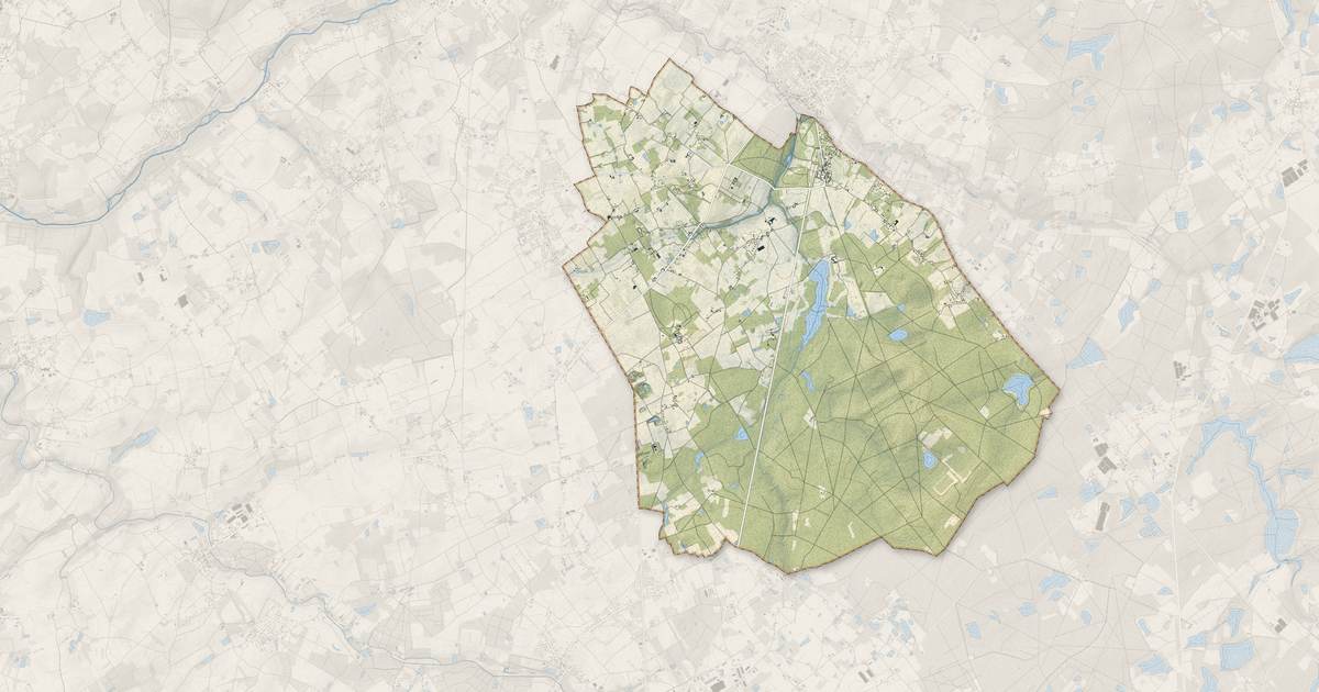 Portrait cartographique de Cheverny : relief, eau, forêts, bâti et voies, calculés à partir des données de l'IGN
