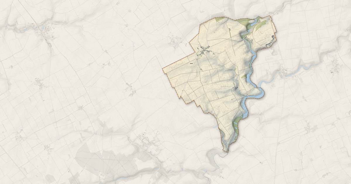 Portrait cartographique de Conan : relief, eau, forêts, bâti et voies, calculés à partir des données de l'IGN
