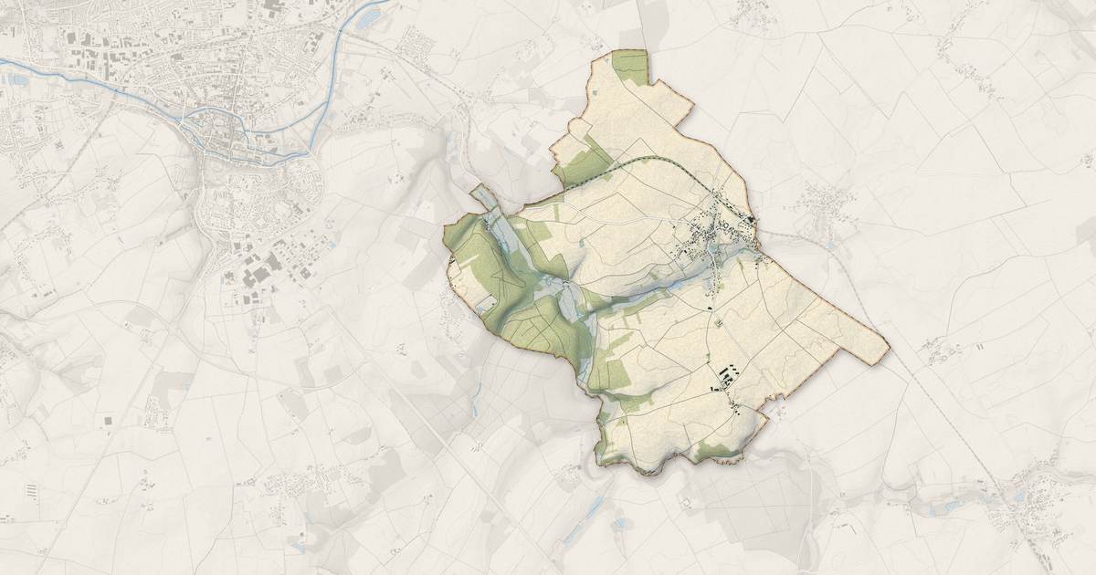 Portrait cartographique de Coulommiers-la-Tour : relief, eau, forêts, bâti et voies, calculés à partir des données de l'IGN