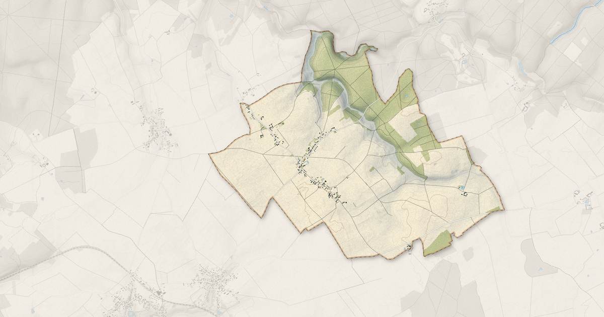 Portrait cartographique de Faye : relief, eau, forêts, bâti et voies, calculés à partir des données de l'IGN