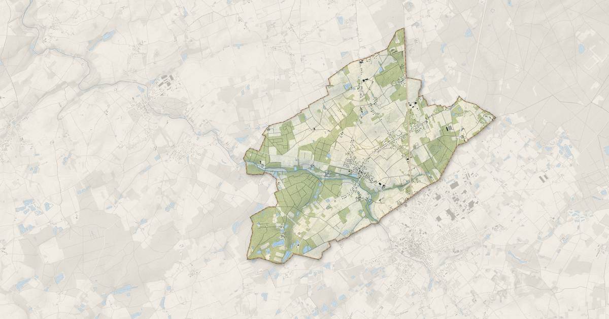 Portrait cartographique de Fresnes : relief, eau, forêts, bâti et voies, calculés à partir des données de l'IGN