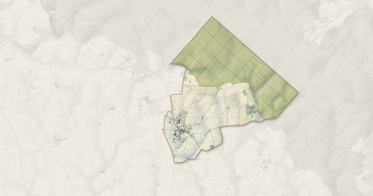 Portrait cartographique de Marchenoir : relief, eau, forêts, bâti et voies, calculés à partir des données de l'IGN