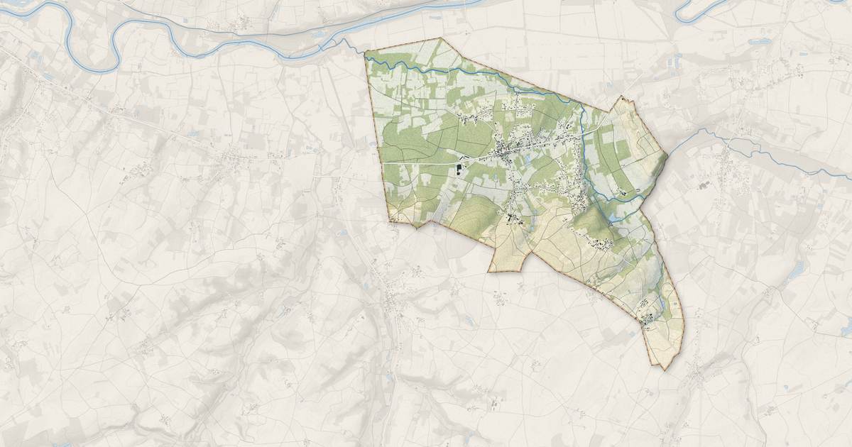 Portrait cartographique de Meusnes : relief, eau, forêts, bâti et voies, calculés à partir des données de l'IGN