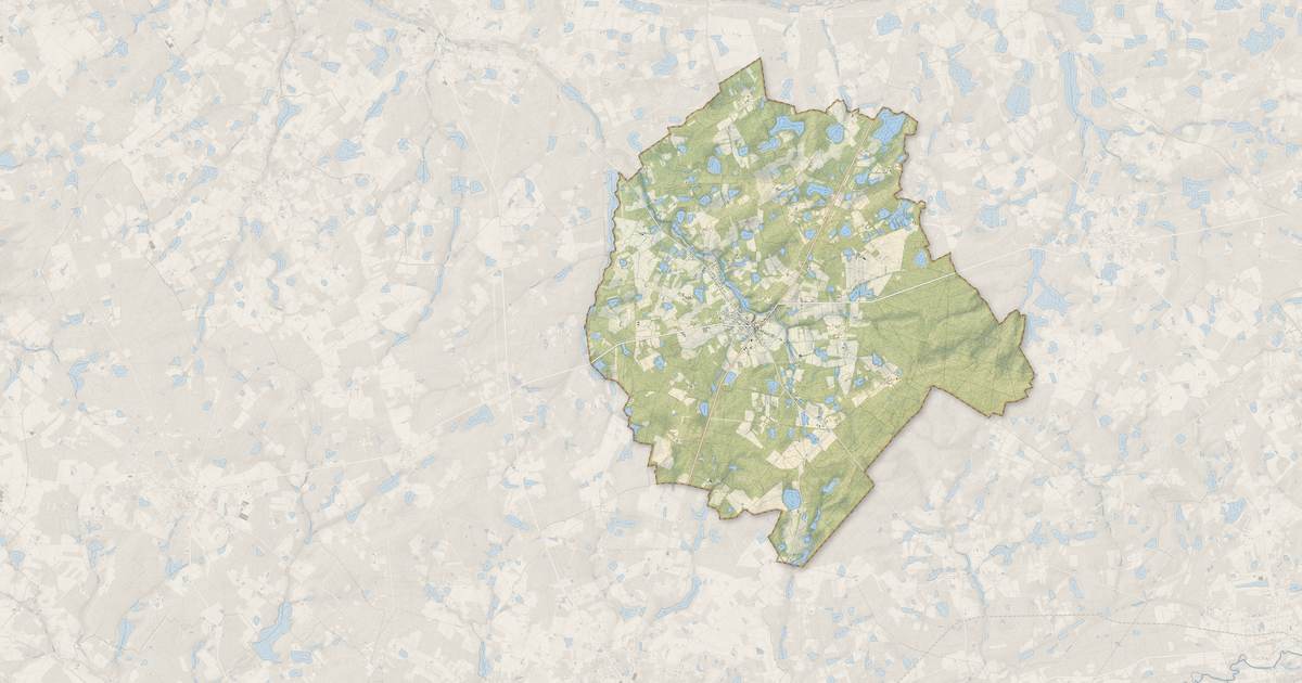 Portrait cartographique de Millançay : relief, eau, forêts, bâti et voies, calculés à partir des données de l'IGN