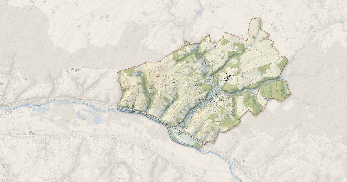 Portrait cartographique de Monthou-sur-Cher : relief, eau, forêts, bâti et voies, calculés à partir des données de l'IGN