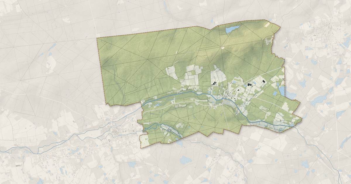 Portrait cartographique de Neuvy : relief, eau, forêts, bâti et voies, calculés à partir des données de l'IGN