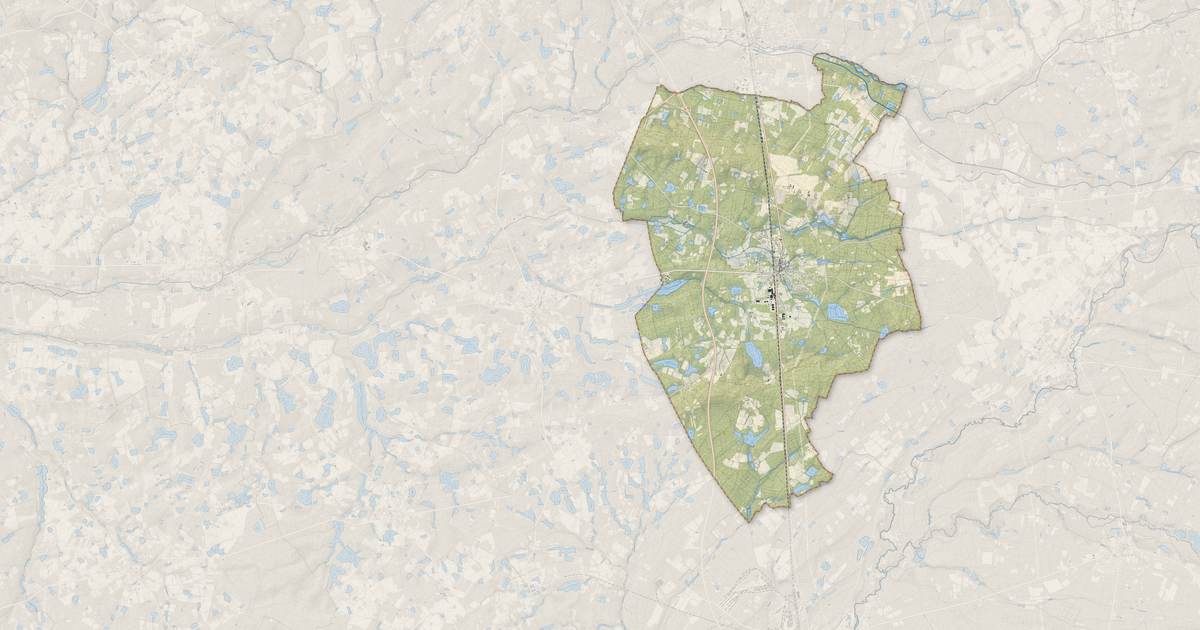 Portrait cartographique de Nouan-le-Fuzelier : relief, eau, forêts, bâti et voies, calculés à partir des données de l'IGN