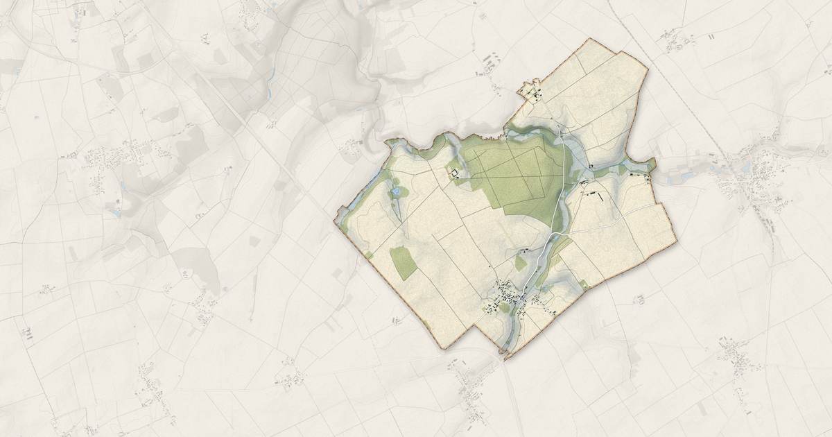 Portrait cartographique de Périgny : relief, eau, forêts, bâti et voies, calculés à partir des données de l'IGN