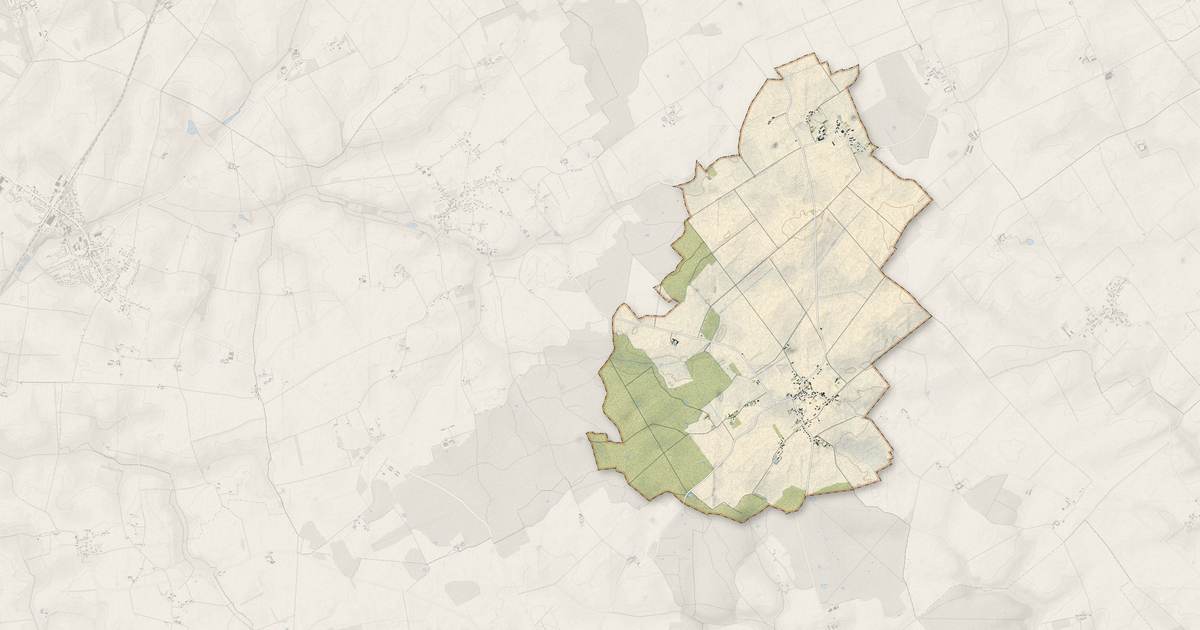 Portrait cartographique de Pray : relief, eau, forêts, bâti et voies, calculés à partir des données de l'IGN