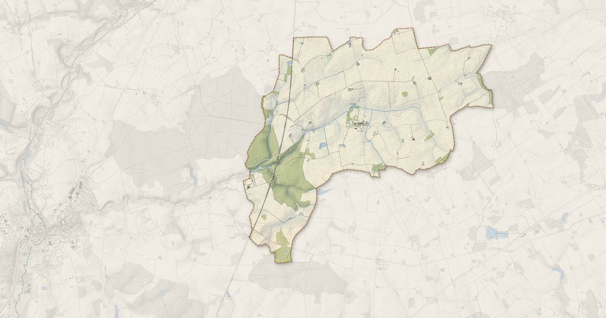 Portrait cartographique de Saint-Cyr-du-Gault : relief, eau, forêts, bâti et voies, calculés à partir des données de l'IGN