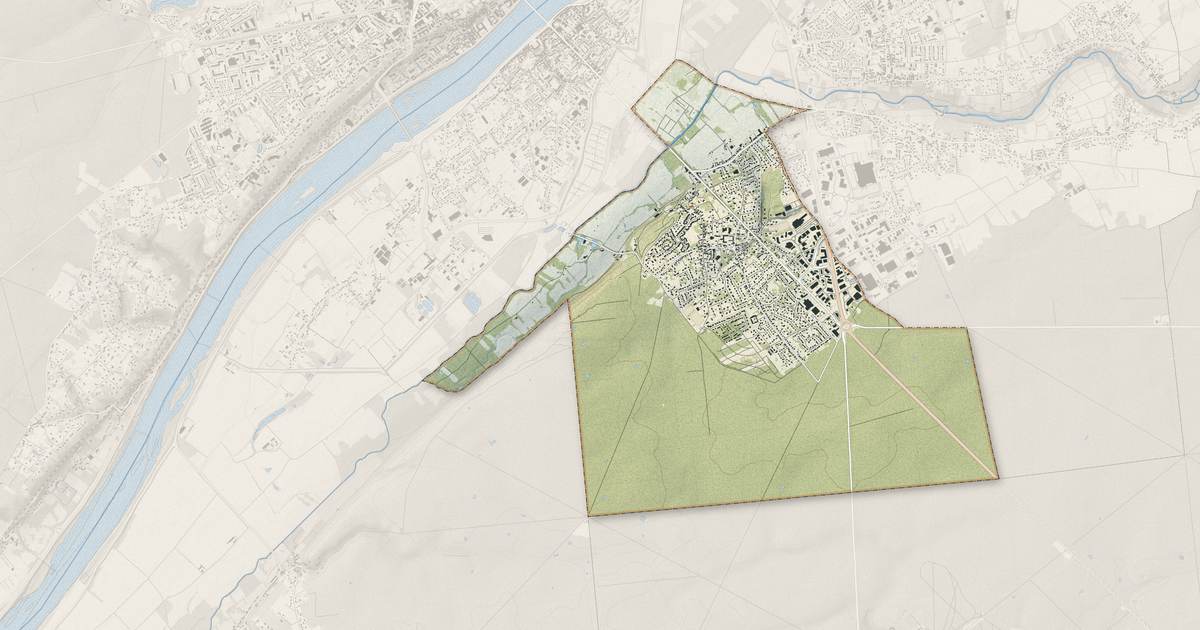 Portrait cartographique de Saint-Gervais-la-Forêt : relief, eau, forêts, bâti et voies, calculés à partir des données de l'IGN